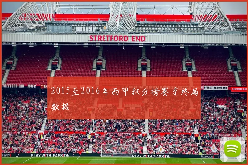 2015至2016年西甲积分榜赛季终局数据